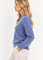 Maglia in lana e cashmere Emmlaccio Blu Ortensia 2625366361200 007 EMME MARELLA 