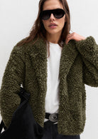 Giaccone in tessuto furry Emmcrea Verde Oliva 2625456022200 001 EMME MARELLA 