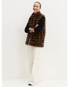 Gilet lungo in jersey Cognac 2625456071200 001 EMME MARELLA 