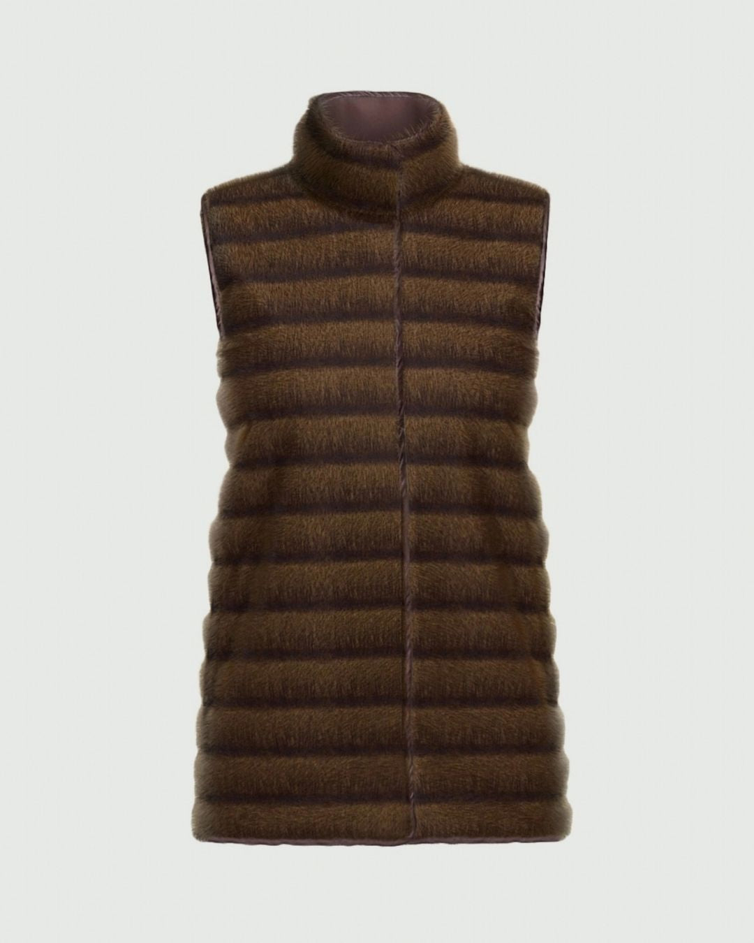 Gilet lungo in jersey Cognac 2625456071200 001 EMME MARELLA 