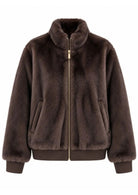 Bomber in tessuto furry Emmpatio Tortora 2625456092200 002 EMME MARELLA 