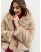 Cappotto corto in jersey furry Ecrù 2625456112200 001 EMME MARELLA 