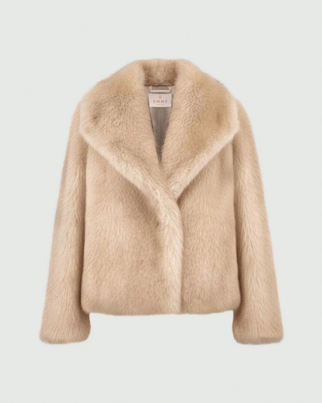 Cappotto corto in jersey furry Ecrù 2625456112200 001 EMME MARELLA 