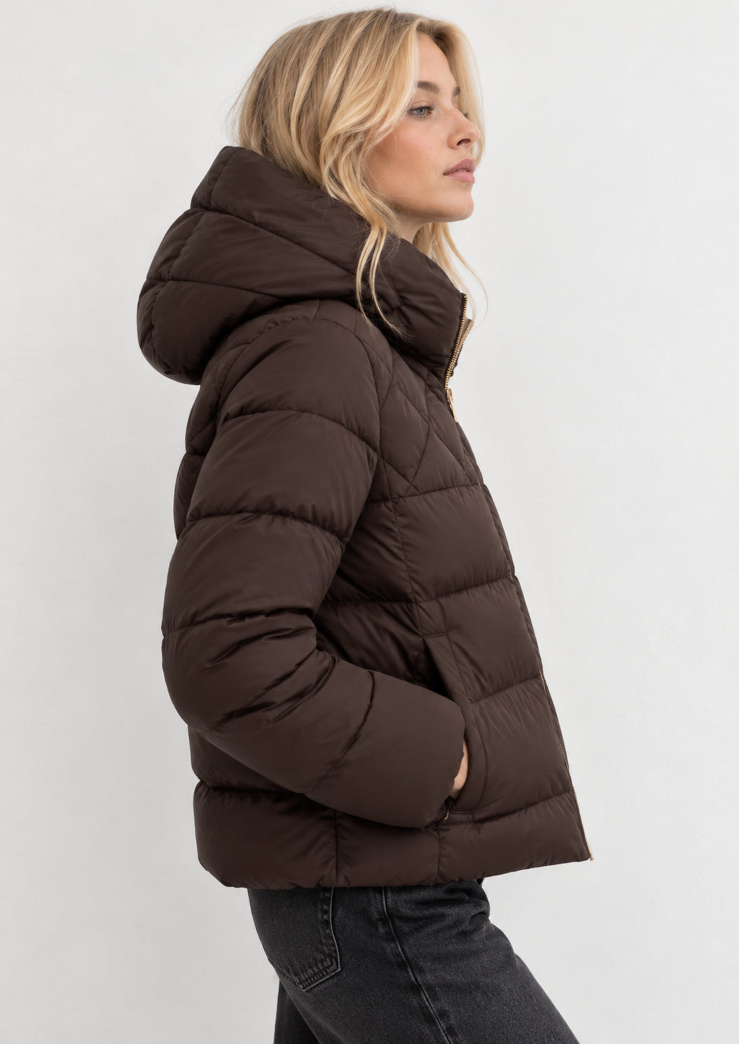 Giubbino in tessuto tecnico Emmalca Marrone 2625486032200 001 EMME MARELLA 