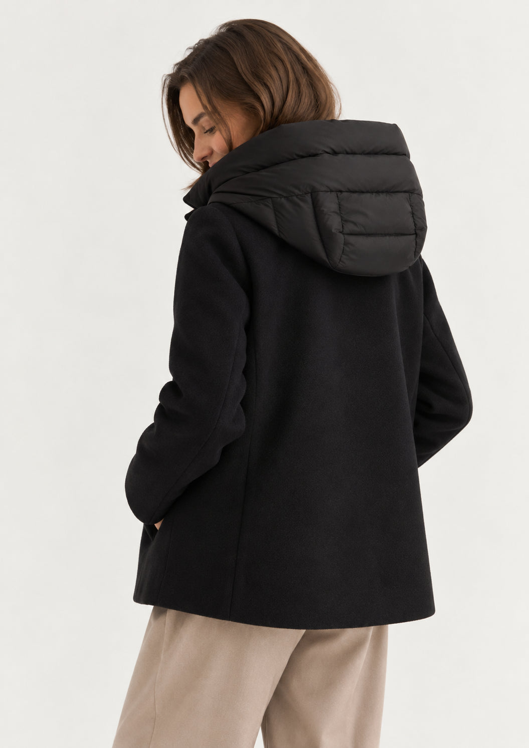 Capospalla in panno soft imbottito Emmsorriso Nero 2625486082200 013 EMME MARELLA 