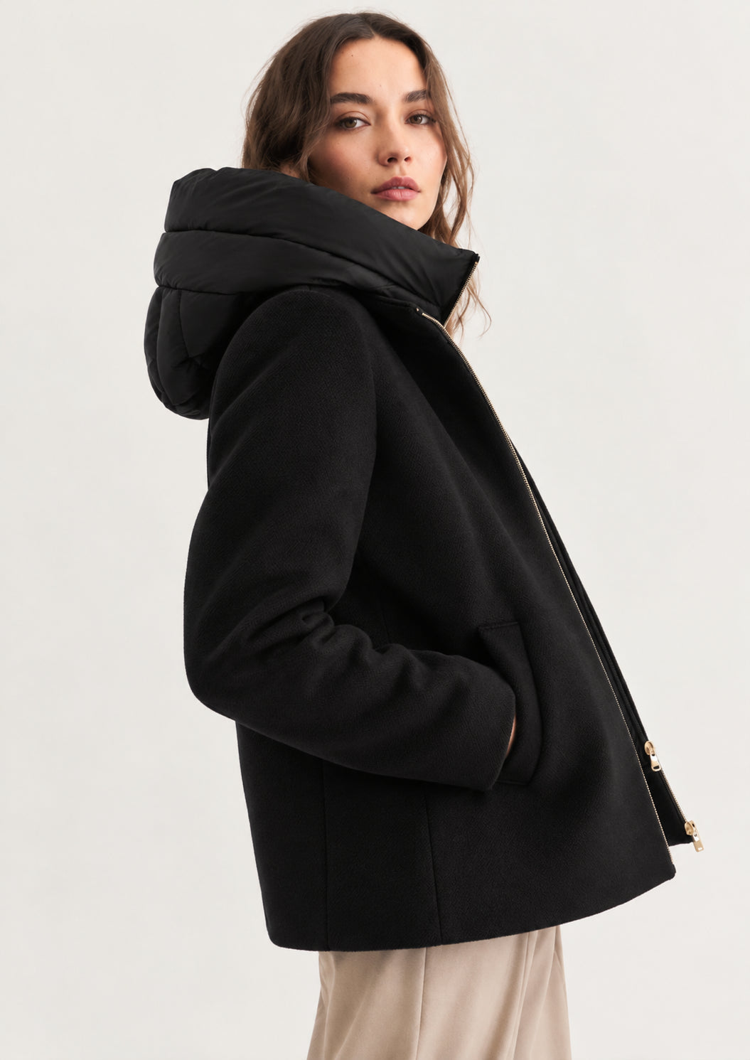 Capospalla in panno soft imbottito Emmsorriso Nero 2625486082200 013 EMME MARELLA 