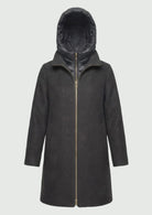Giubbino in panno soft imbottito con cappuccio Emmbacio Grigio scuro Melnge 2625496102200 011 EMME MARELLA 
