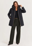 Giubbino in panno soft imbottito con cappuccio Emmbacio Blu Notte 2625496102200 012 EMME MARELLA 
