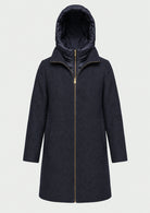 Giubbino in panno soft imbottito con cappuccio Emmbacio Blu Notte 2625496102200 012 EMME MARELLA 