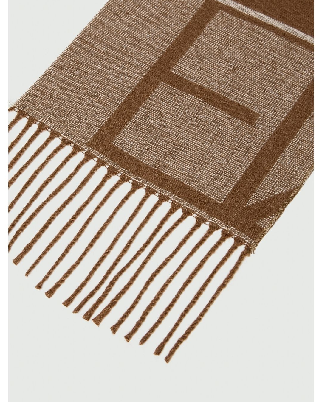 Stola jacquard con logo Emmegram Cuoio 2625546012200 001 EMME MARELLA 