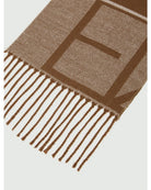 Stola jacquard con logo Emmegram Cuoio 2625546012200 001 EMME MARELLA 