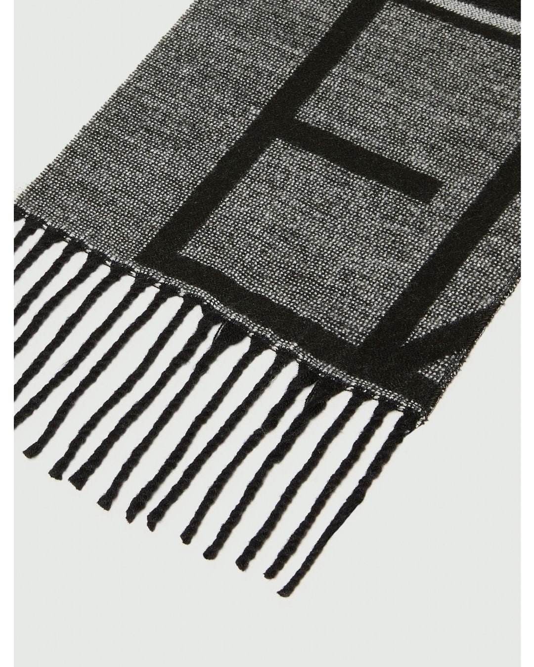Stola jacquard con logo Emmegram Nero 2625546012200 002 EMME MARELLA 