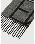 Stola jacquard con logo Emmegram Nero 2625546012200 002 EMME MARELLA 