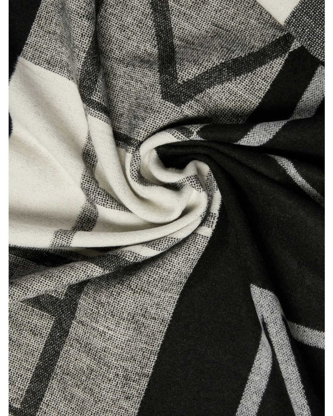 Stola jacquard con logo Emmegram Nero 2625546012200 002 EMME MARELLA 