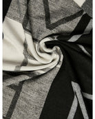 Stola jacquard con logo Emmegram Nero 2625546012200 002 EMME MARELLA 