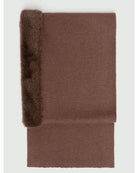 Sciarpa cappuccio con bordo in tessuto furry Marrone 2625746022200 002 EMME MARELLA 