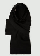 Sciarpa cappuccio Emmcerchio con bordo in tessuto furry Nero 2625746022200 003 EMME MARELLA 