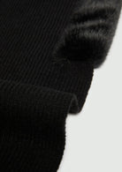 Sciarpa cappuccio Emmcerchio con bordo in tessuto furry Nero 2625746022200 003 EMME MARELLA 