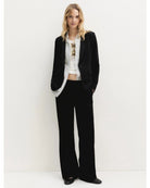 Pantalone dritto in jersey stretch Nero 2625786021200 005 EMME MARELLA 