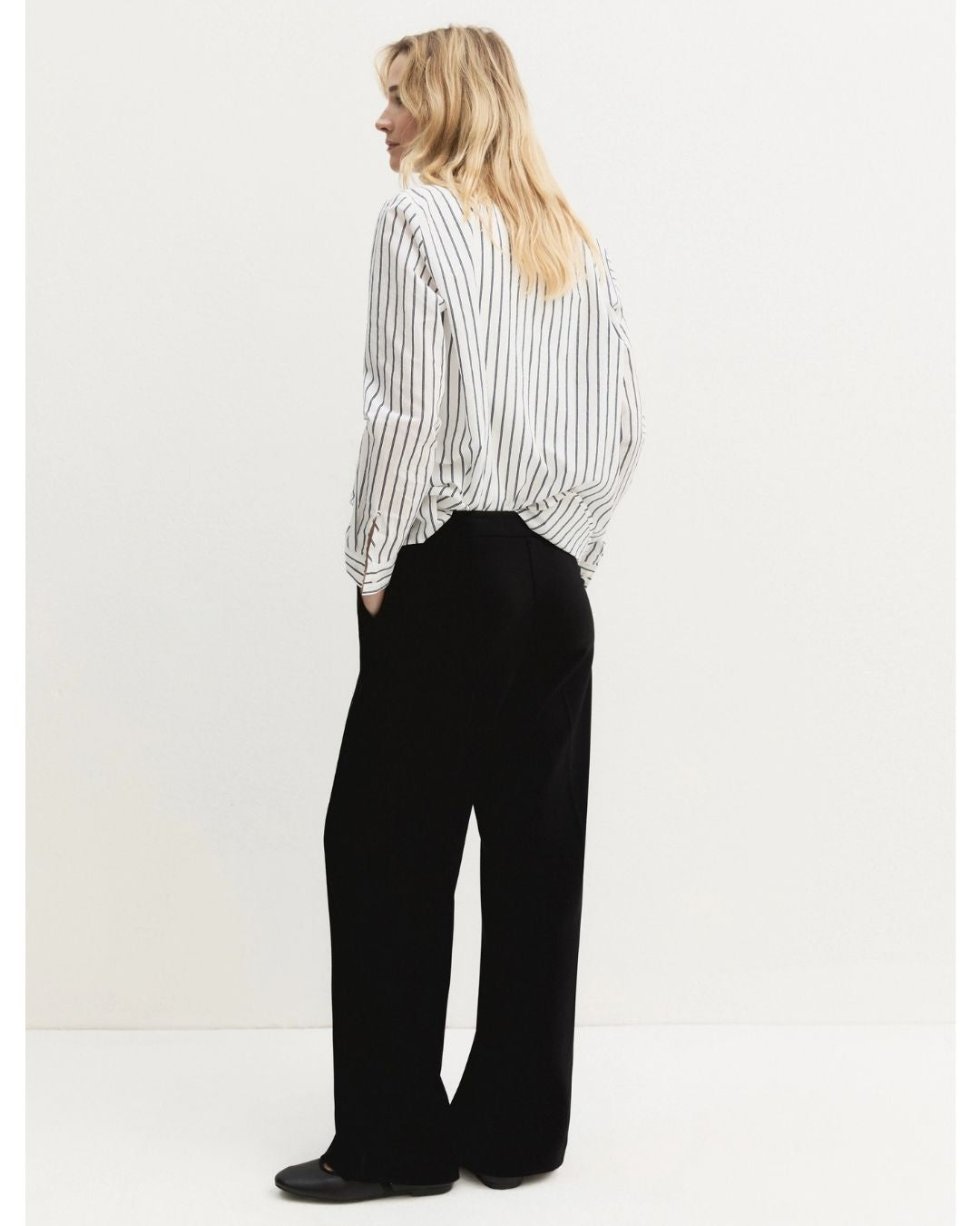Pantalone dritto in jersey stretch Nero 2625786021200 005 EMME MARELLA 