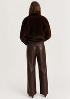 Pantalone dritto in jersey spalmato Emmargento Teasta di Moro 2625786032200 003 EMME MARELLA 