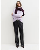 Pantalone dritto in jersey spalmato Navy 2625786032200 004 EMME MARELLA 