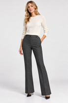 Pantalone slim fit in jersey stretch Emmflare Grigio Scuro Melange 2625786051200 004 EMME MARELLA 