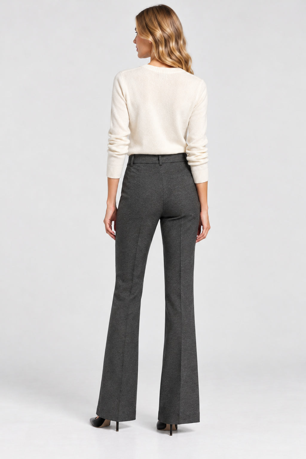 Pantalone slim fit in jersey stretch Emmflare Grigio Scuro Melange 2625786051200 004 EMME MARELLA 