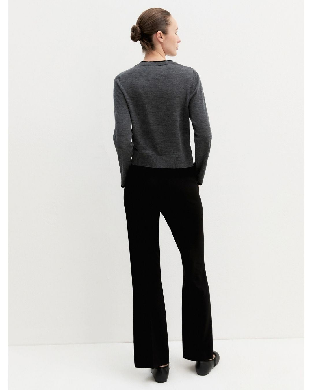 Pantalone slim fit in jersey stretch Nero 2625786051200 005 EMME MARELLA 