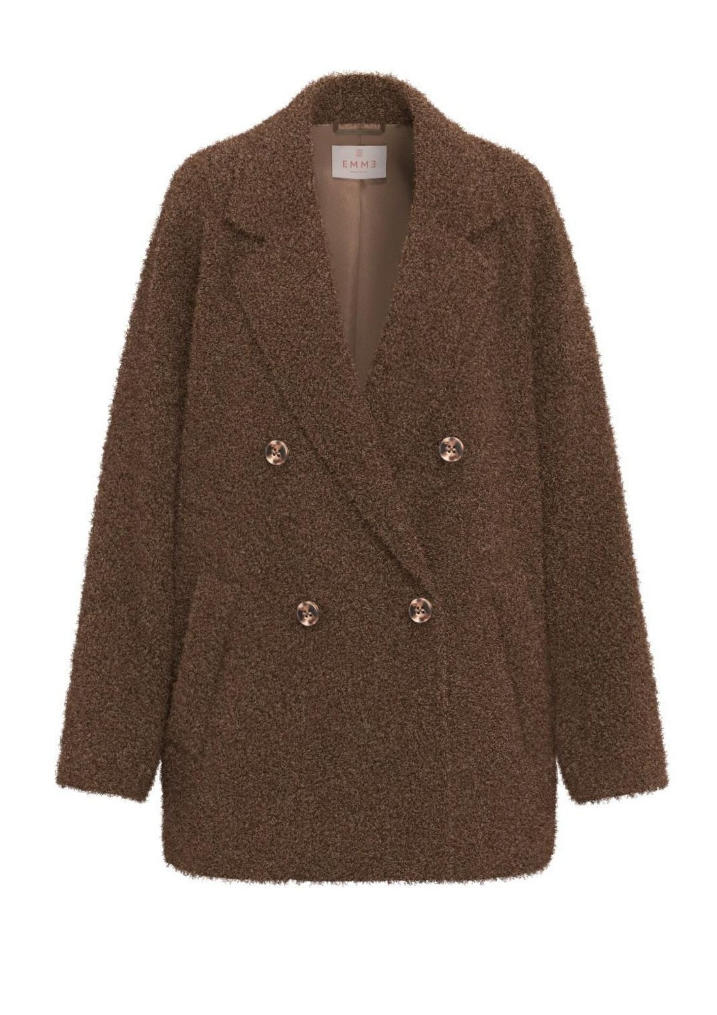 Cappottino in jersey bouclé stretch Emmvanesio Tortora 2625906062200 002 EMME MARELLA 