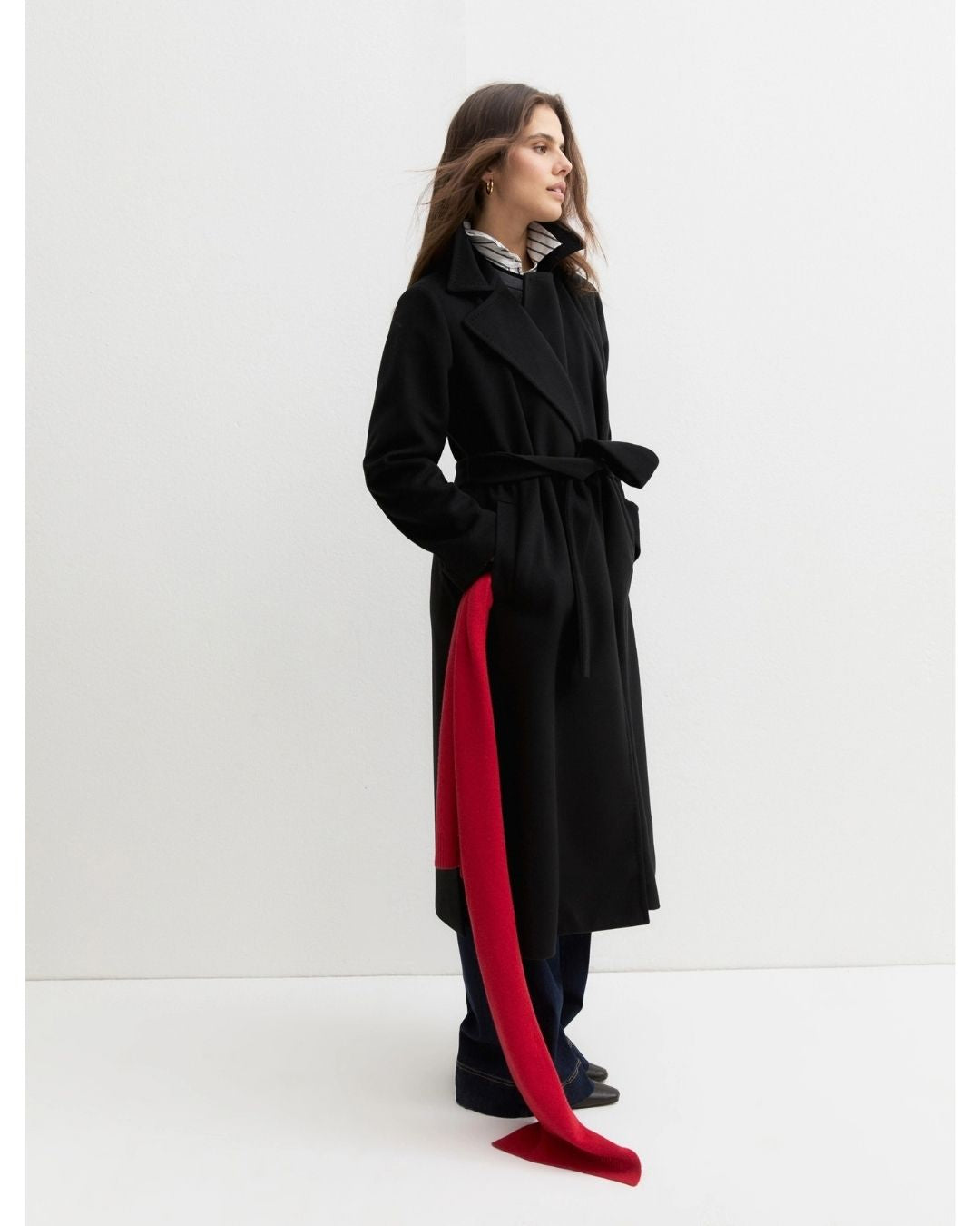 Cappotto in jersey panno soft Nero 2625906082200 005 EMME MARELLA 