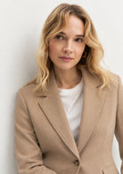 Blazer semi aderente in jersey Emmorche Ecru 2625916041200 001 EMME MARELLA 