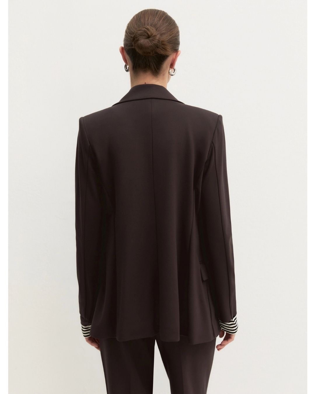 Blazer doppiopetto semiaderente in jersey Testa moro 2625916051200 006 EMME MARELLA 