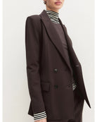 Blazer doppiopetto semiaderente in jersey Testa moro 2625916051200 006 EMME MARELLA 