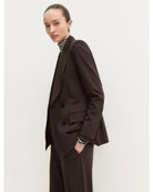 Blazer doppiopetto semiaderente in jersey Testa moro 2625916051200 006 EMME MARELLA 