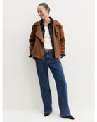 Biker jacket in jersey stretch Cognac 2625916061200 002 EMME MARELLA 