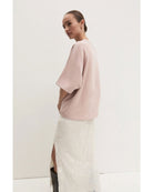 Felpa over con ricamo Rosa polvere 2625926014200 001 EMME MARELLA 