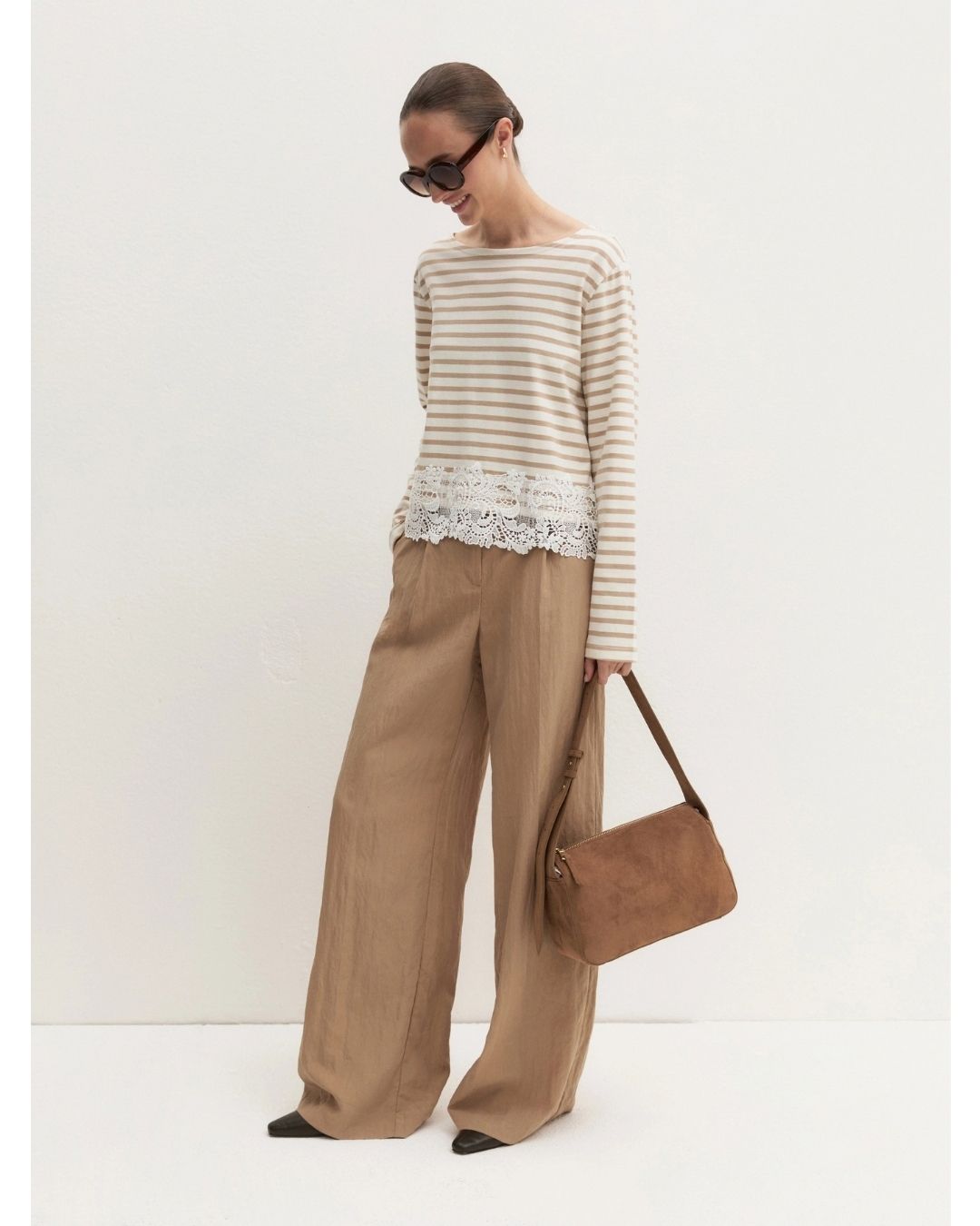 T-shirt con pizzo Naturale 2625976014200 001 EMME MARELLA 