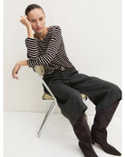 T-shirt in viscosa stretch Marrone 2625976021200 008 EMME MARELLA 