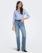 Camicia Donna Blu Cashmere Blue 15149877 Cashmere Blue JACQUELINE DE YONG 