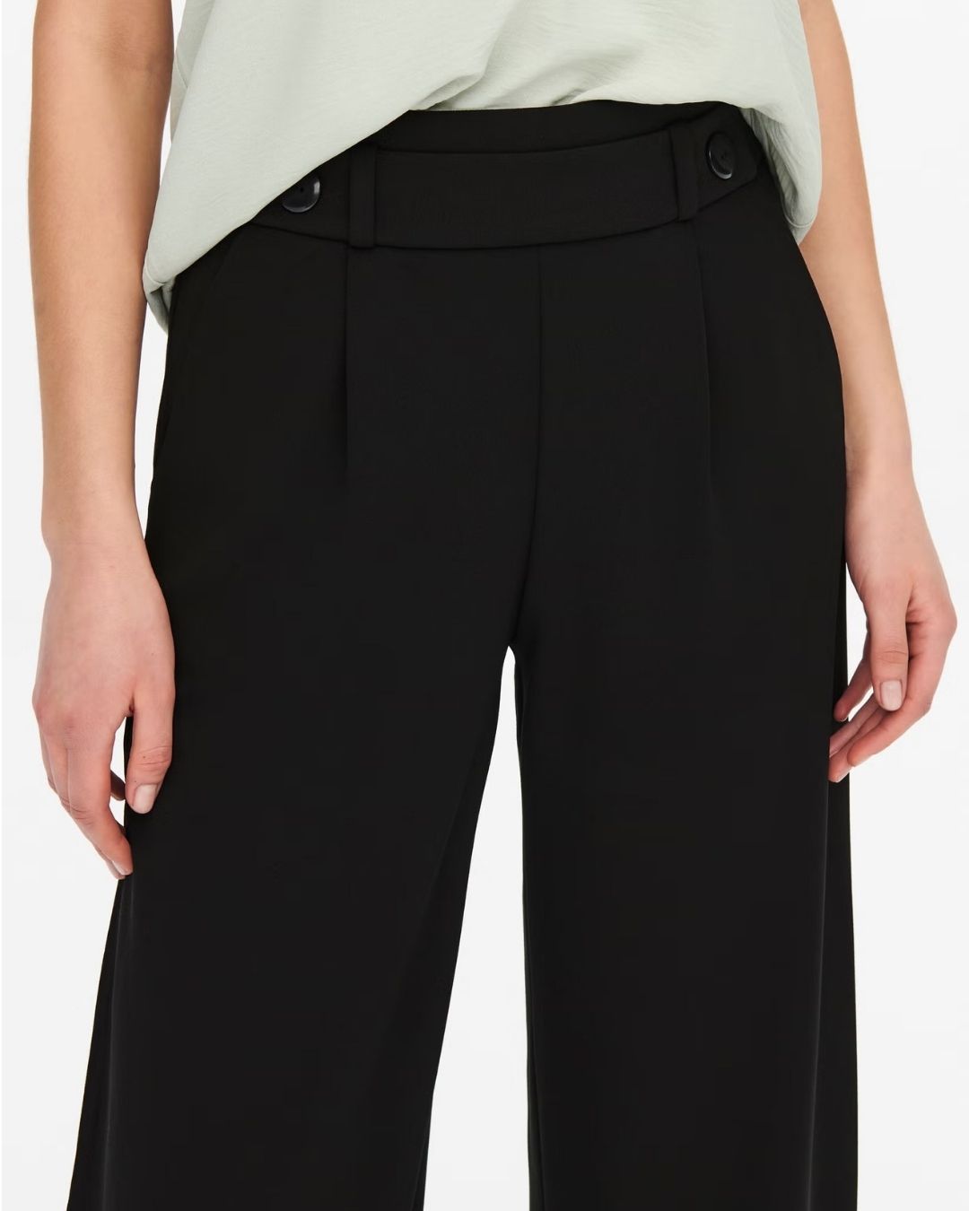 Pantaloni Wide Leg Donna Nero 15208430 Black BLACK BUTTONS JACQUELINE DE YONG 