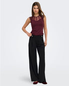 Pantaloni Wide Leg Donna Nero 15208430 Black GOLD BUTTONS JACQUELINE DE YONG 