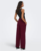 Pantaloni Wide Leg Donna Rosso Windsor Wine 15208430 Windsor Wine BLACK BUTTONS JACQUELINE DE YONG 