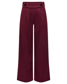 Pantaloni Wide Leg Donna Rosso Windsor Wine 15208430 Windsor Wine BLACK BUTTONS JACQUELINE DE YONG 