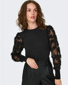Felpa Donna Nero 15220558 Black JACQUELINE DE YONG 