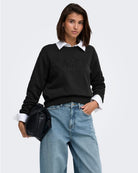 Felpa Donna Nero 15221015 Black GLITTER PARIS JACQUELINE DE YONG 