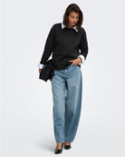 Felpa Donna Nero 15221015 Black GLITTER PARIS JACQUELINE DE YONG 