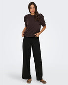Pantaloni a gamba larga Donna Nero 15221238 Black JACQUELINE DE YONG 