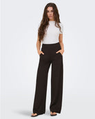 Pantaloni a gamba larga Donna Marrone Chocolate Torte 15221238 Chocolate Torte JACQUELINE DE YONG 