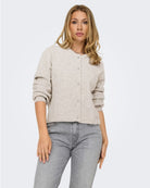 Cardigan Donna Grigio Birch 15326819 Birch MELANGE JACQUELINE DE YONG 